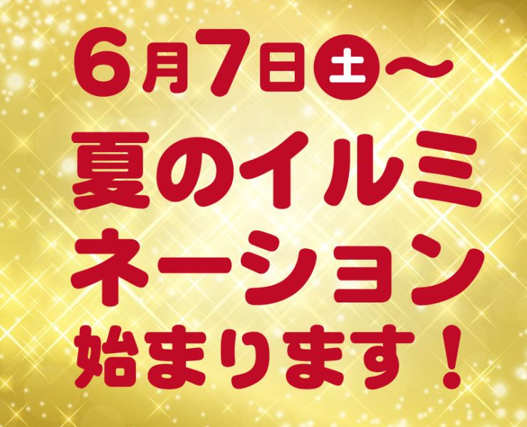 びーとるランドで夏のイルミネーション始まります！